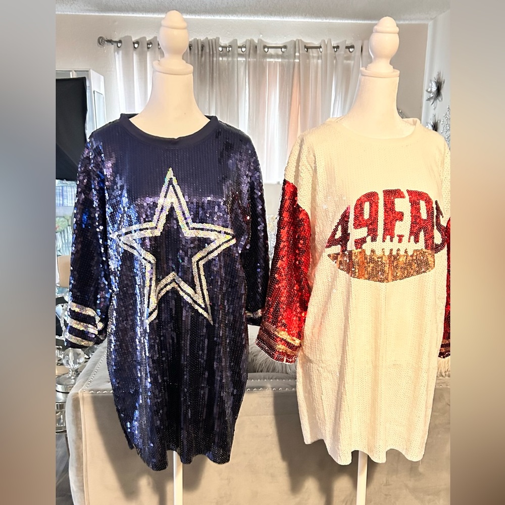 Sale‼️Dallas Cowboys sequin dress. No discount - Picture 8 of 10